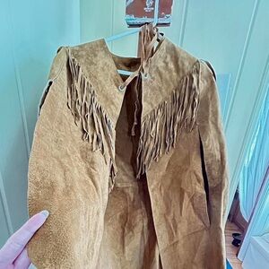 Fringed Vegan Suede Jacket/Vest